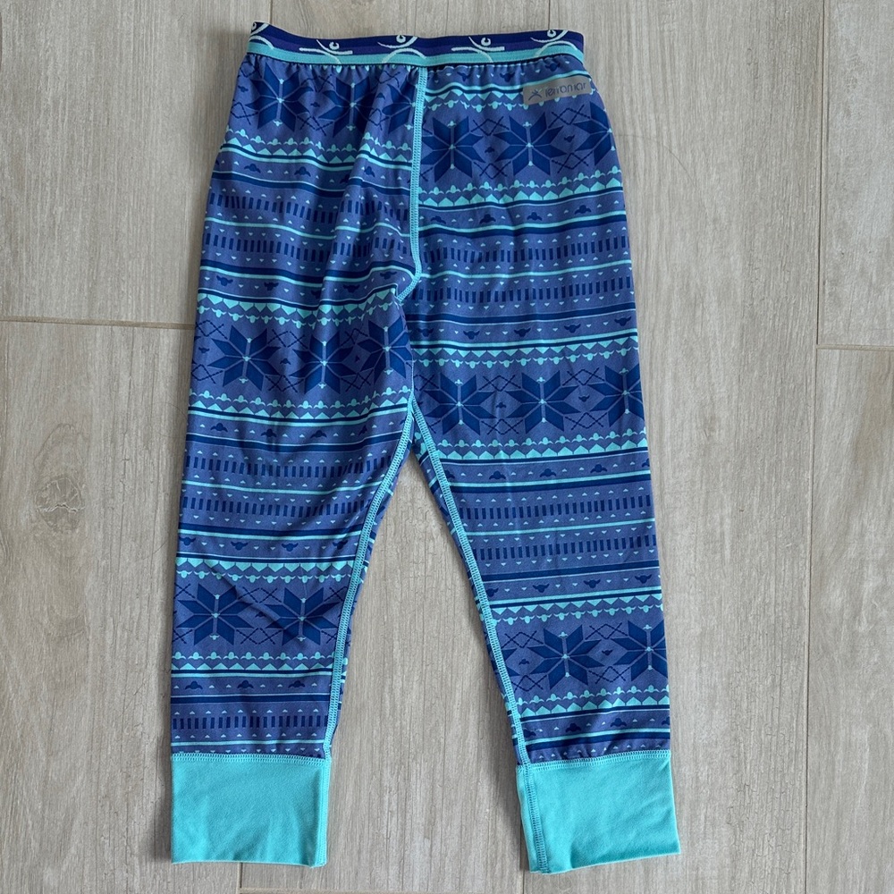 Blue  and Teal Kids Thermal Bottoms